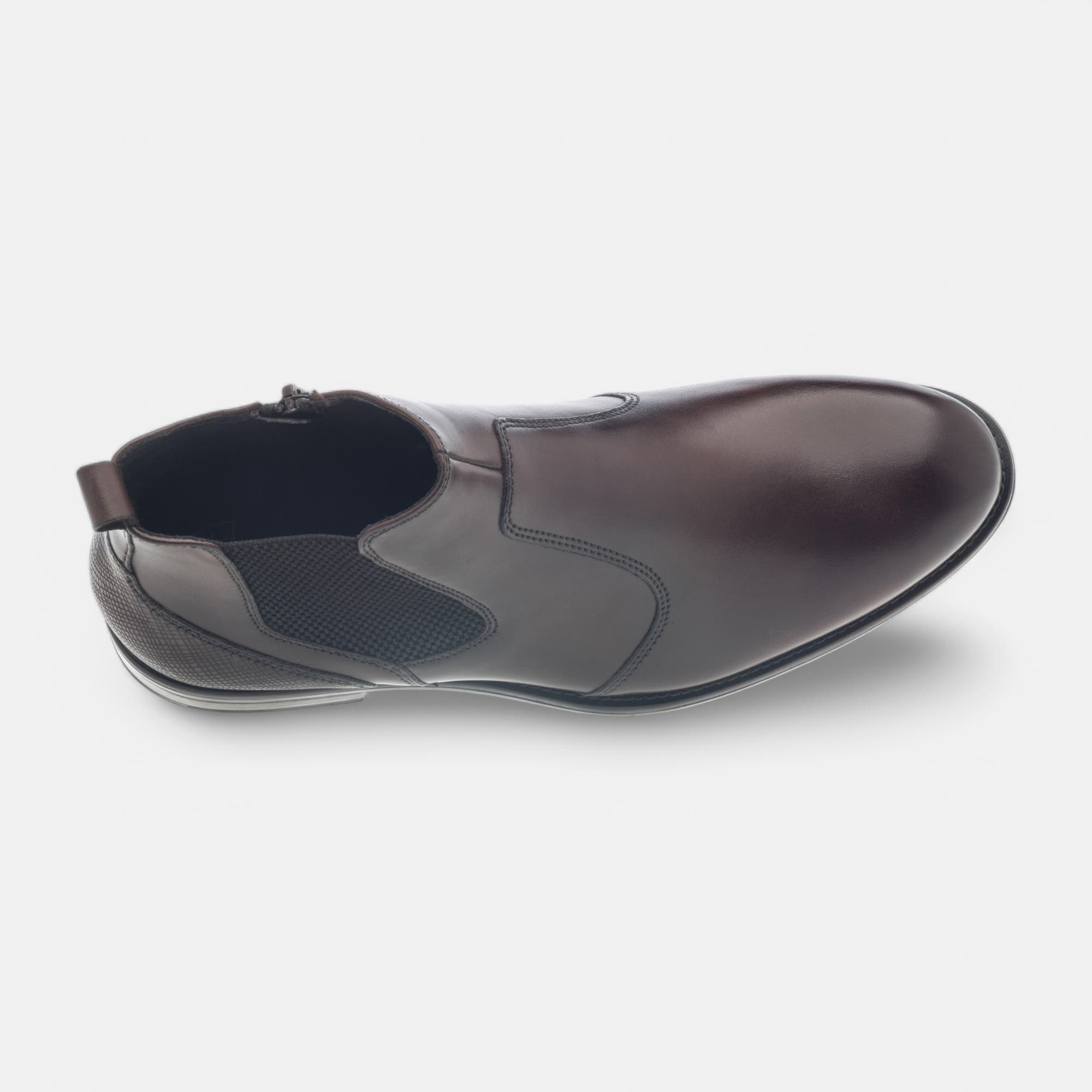 Boots chelsea Homme en cuir marron