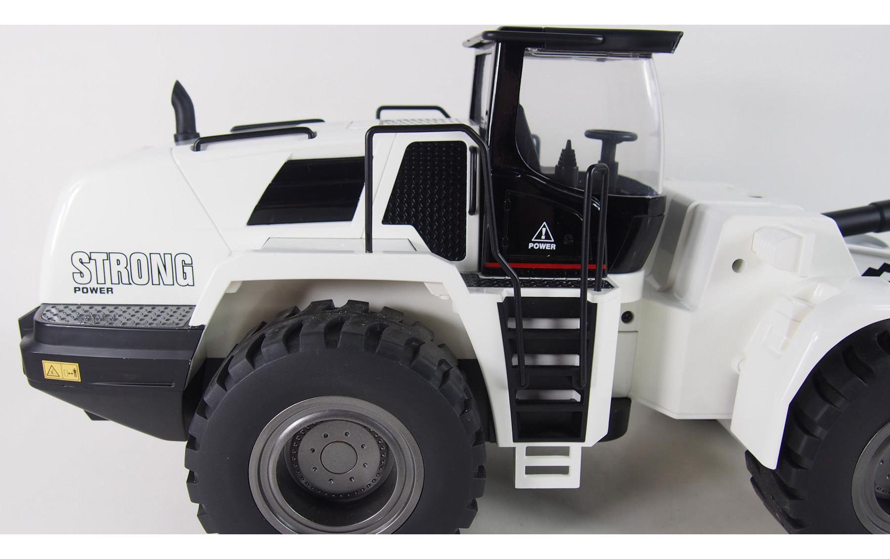 Radlader G483E V3 Weiss, 1:14, RTR<br>Voll funktionsfähiger RC Bagger mit vielen Metallteilen