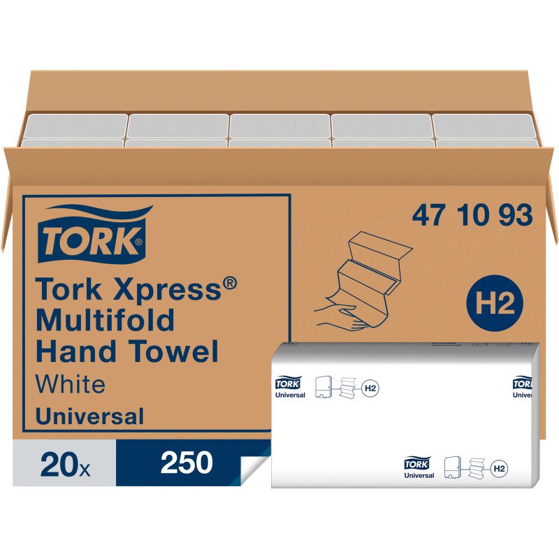 Essuie-mains enchevêtré Tork H2 - Carton de 5000