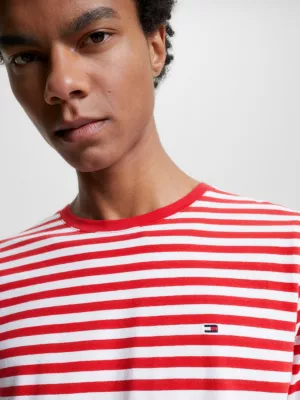 Camiseta Extra Slim Fit com Bordado de Bandeira