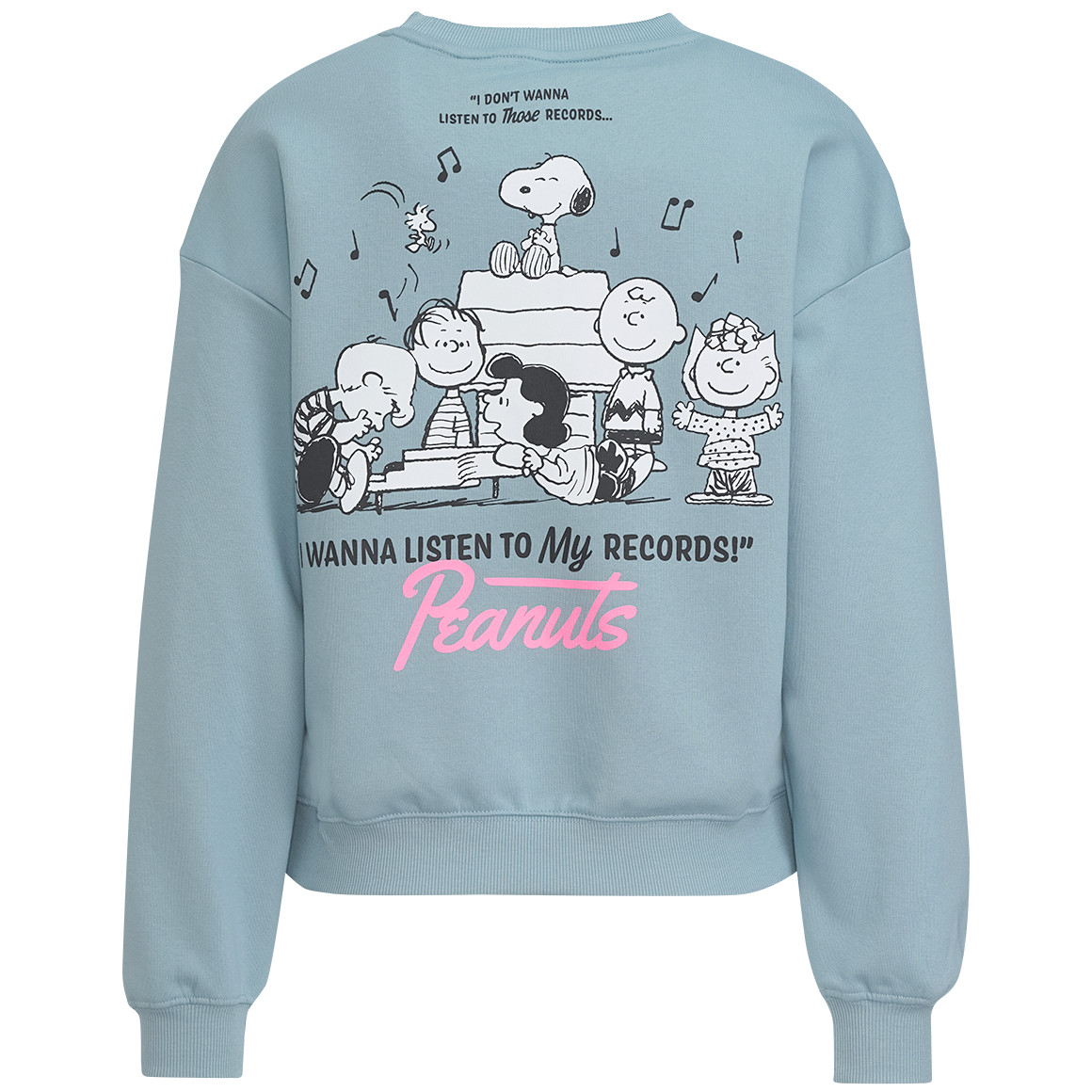 Jonas Nielsen Peanuts Sweatshirt mit Rückenprint hellblau