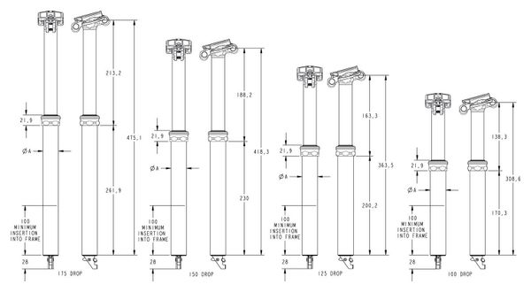Tige de Selle Télescopique Fox Racing Shox Transfer Factory Durite Interne 2023 (Sans Commande)