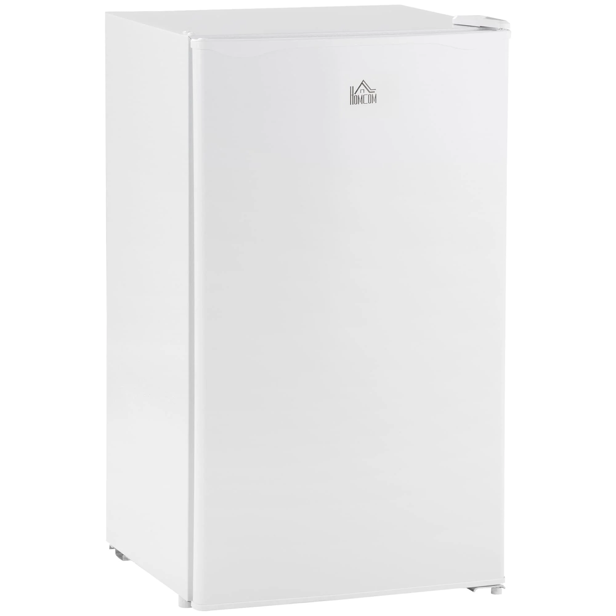 HOMCOM 3.2 Cu.Ft Mini Fridge with Freezer, Single Door Compact Refrigerator with Adjustable Thermostat for Bedroom