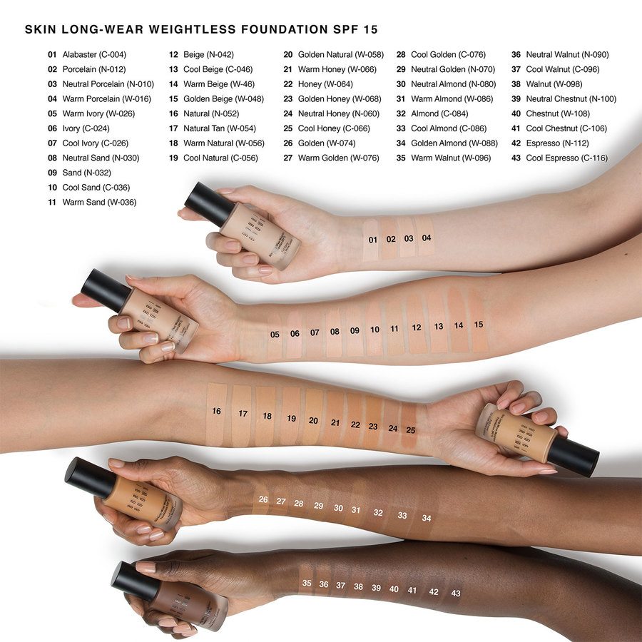 Bobbi Brown Skin Long-Wear Weightless Foundation SPF15 Warm Sand 30ml