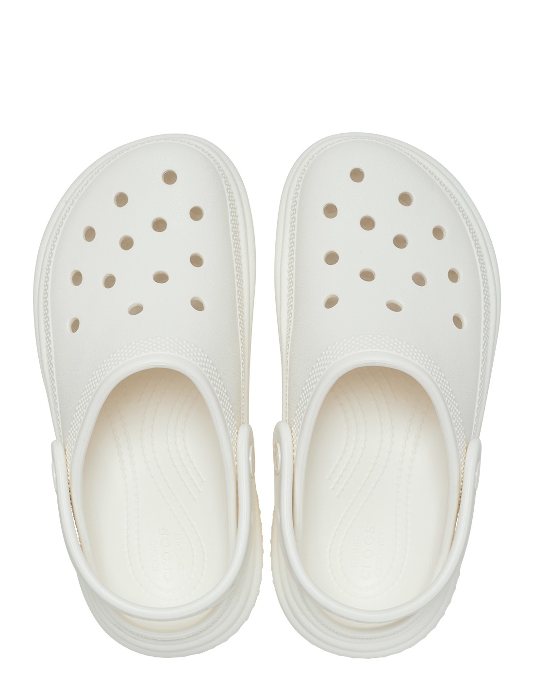 crocs Sabots Compensés Femme Stomp Clog Chk Blanc