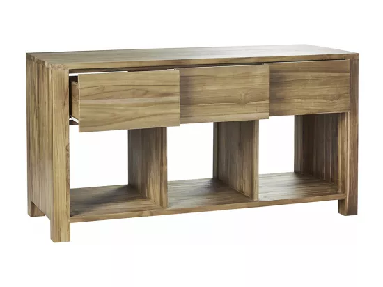 Meuble de salle de bain en teck massif 145 cm