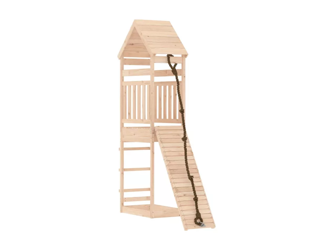 Maisonnette de jeu avec mur d'escalade bois massif de pin