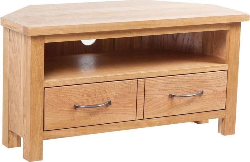 vidaXL - Tv-meubel - Bruin - 88x42x46 cm - Massief Eikenhout