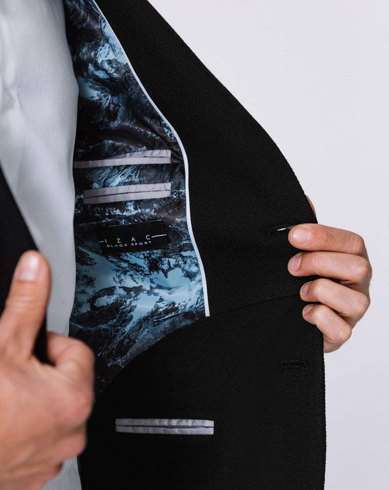 Veste tissu armuré noire 