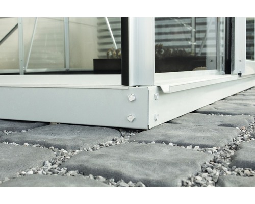 Kas Vitavia Uranus 9900, enkelvoudig veiligheidsglas 3 mm, inclusief fundering, 257x383 cm, aluminium