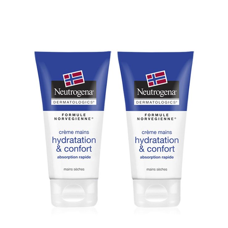 Creme Mains Hydratation Et Confort Absorption Rapide 2x75ml Neutrogena