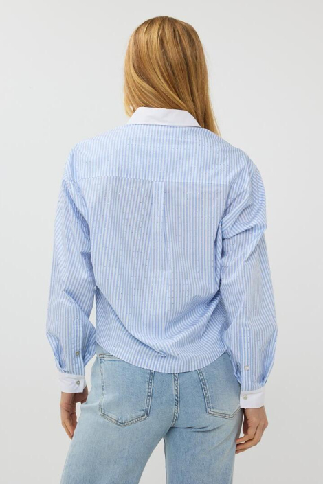 EsQualo blauwe dames blouse