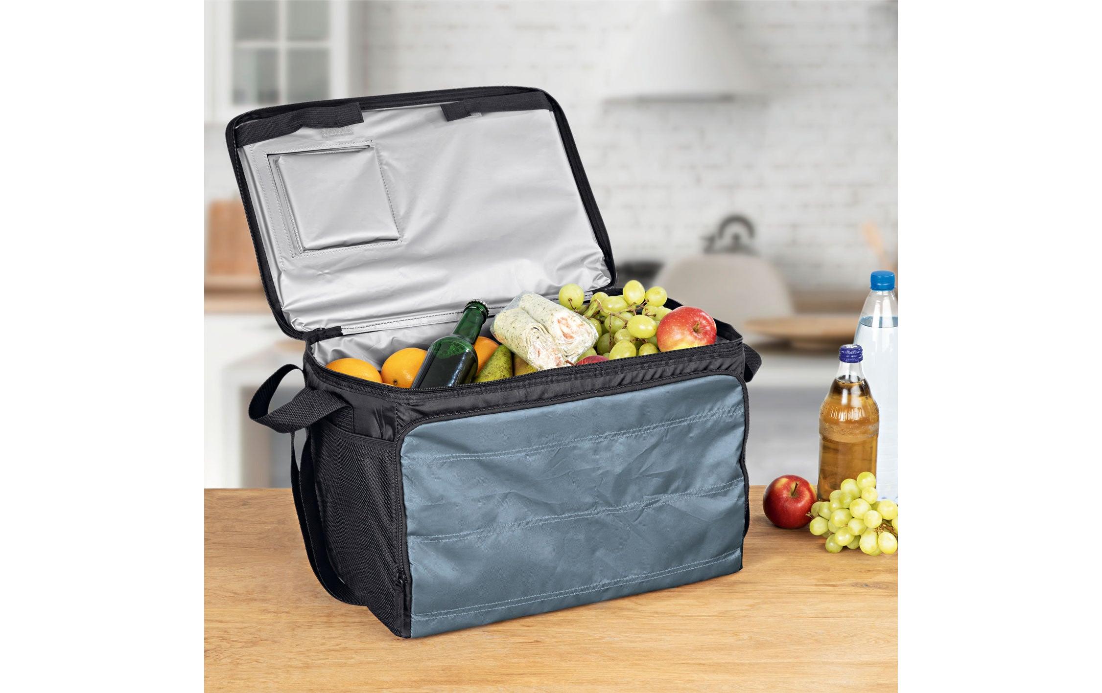 Kühltasche faltbar - 30 l – Schwarz / DunkelgrauFaltbare Isoliertasche mit 30 Litern Kapazität
