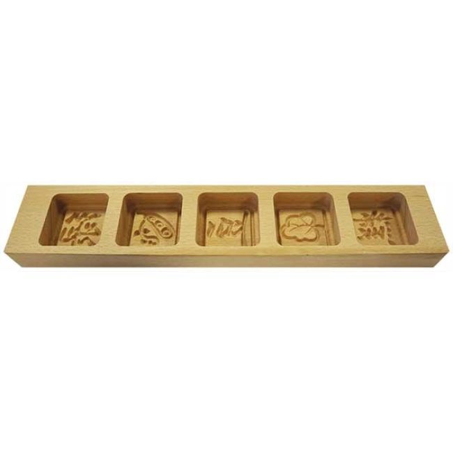 5 Patronen Houten Cakevorm 28x7cm