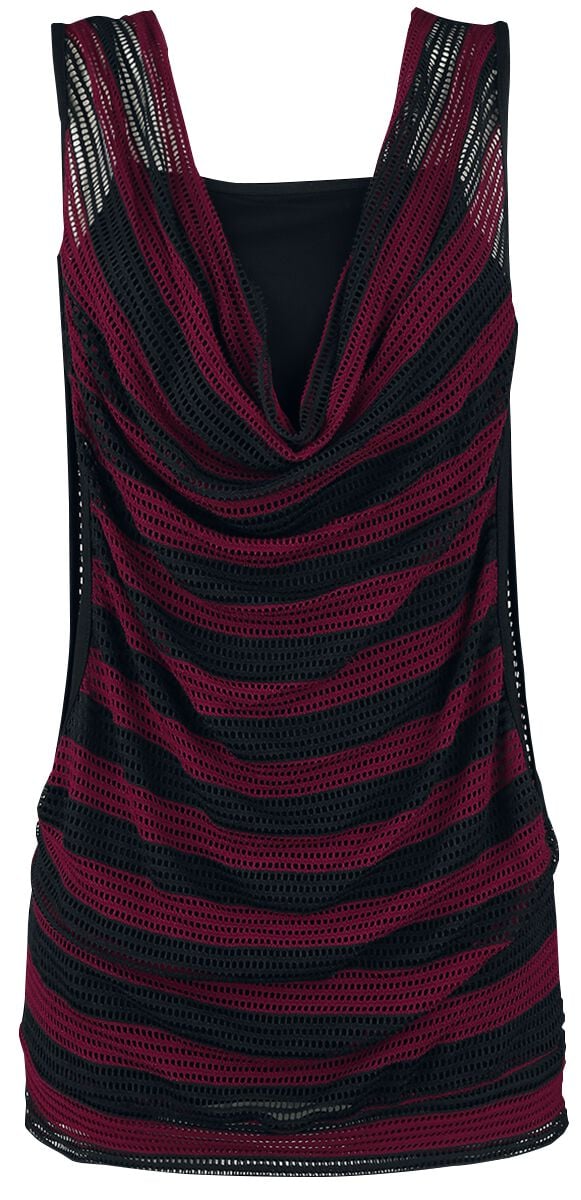 Haut En Mesh Double Épaisseur Rayé 2-En-1 | RED by EMP Top