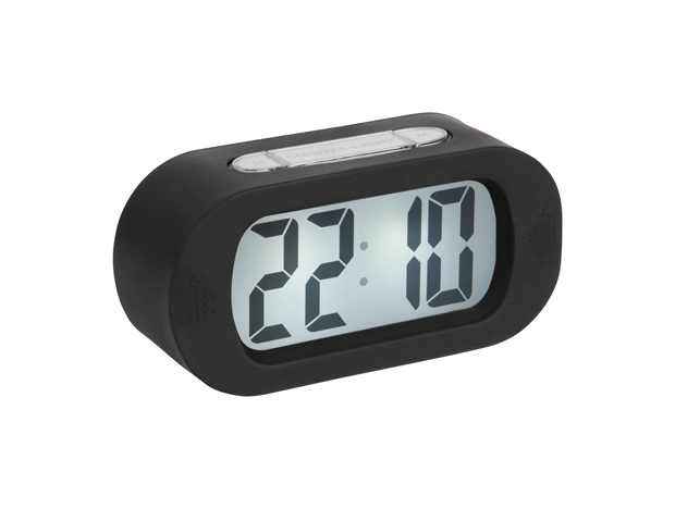 Alarm clock Gummy rubberized black