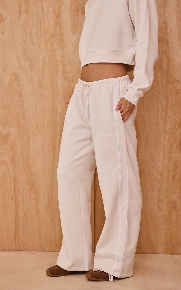 Crème Jogger Large À Imprimé Sports Club