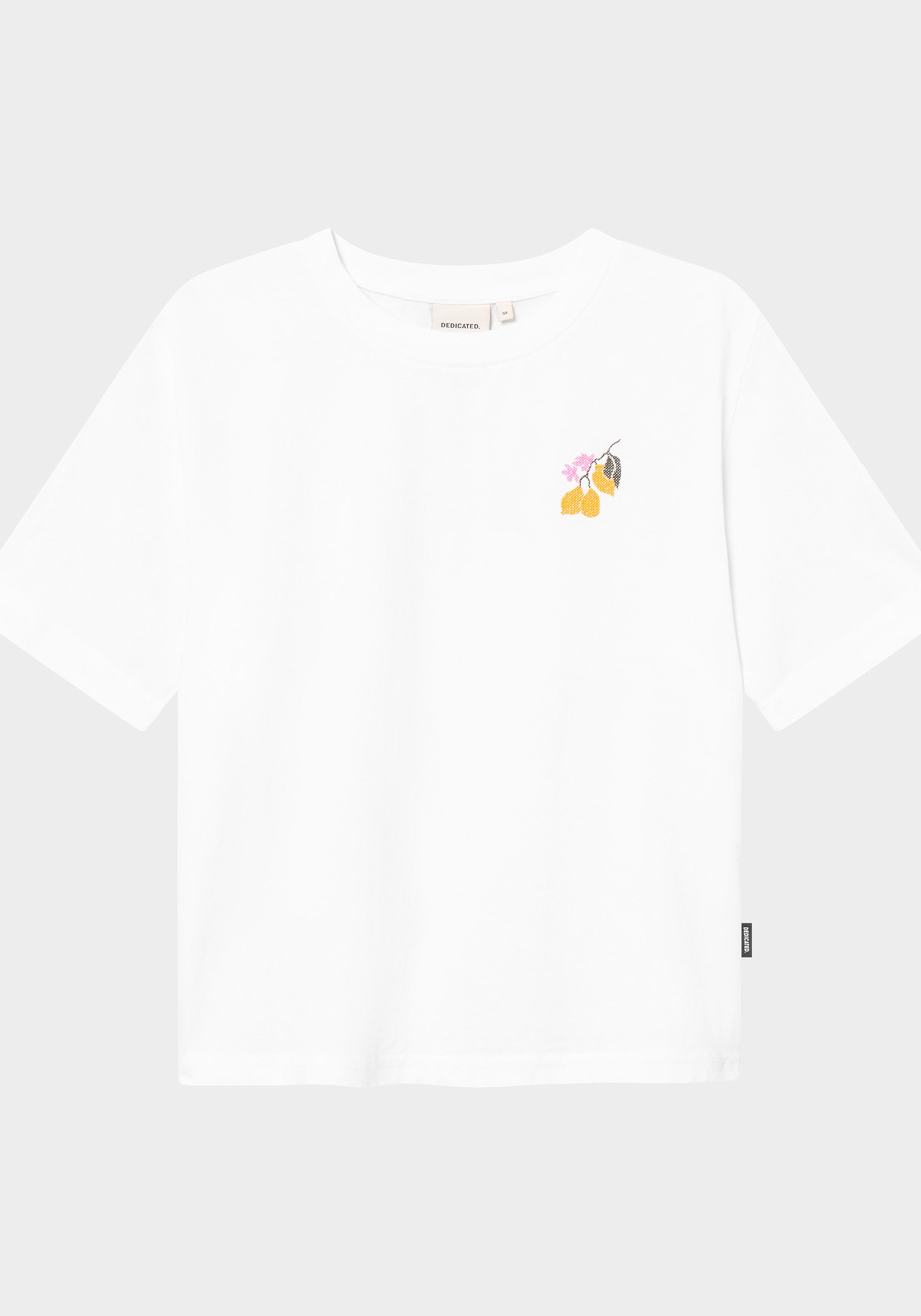 Dedicated T-Shirt Vadstena Lemon Branch White