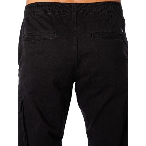 Jack & Jones - Pantalones Holgados Tipo Cargo Con Puños Kane Negro