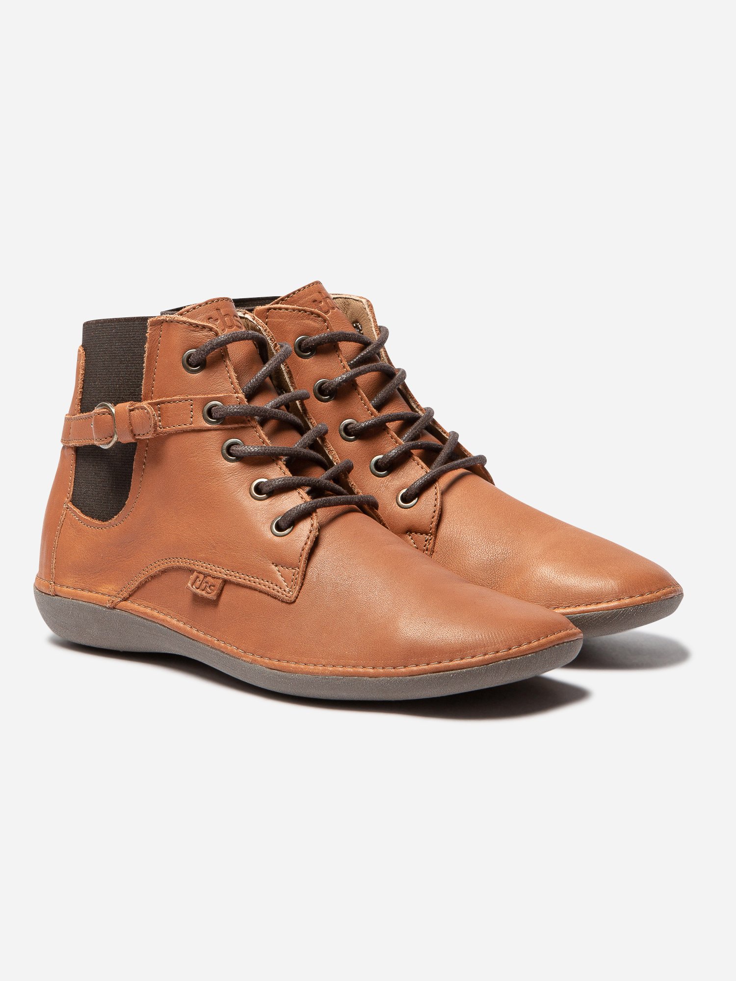 Boots Femme Confort Cuir Cognac