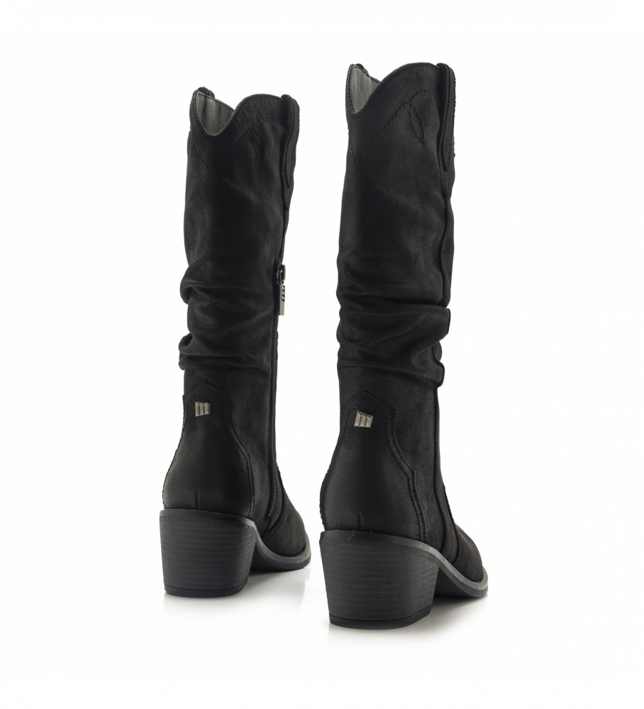 Botas de cowboy Mustang com detalhes em preto
