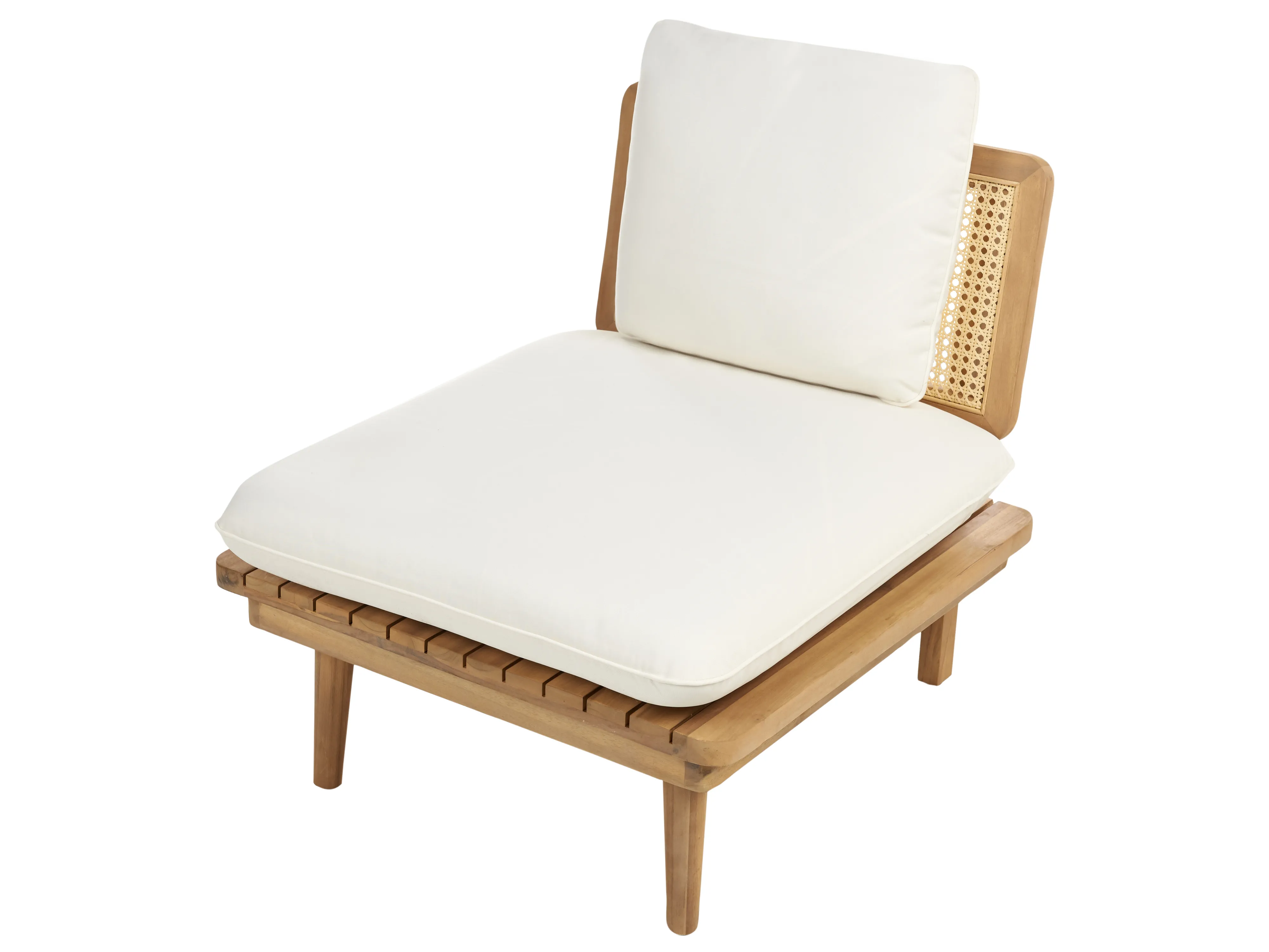Loungeset met tafel 4-zits ACCADIA Gecertificeerd acaciahout Lichtbeige