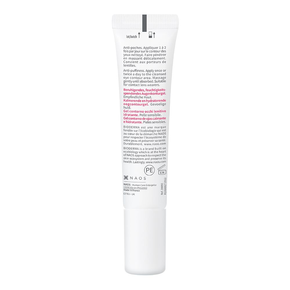BIODERMA Sensibio eye - Beruhigende, feuchtigkeitsspendende Augencreme - Jetzt 25% sparen mit Code 