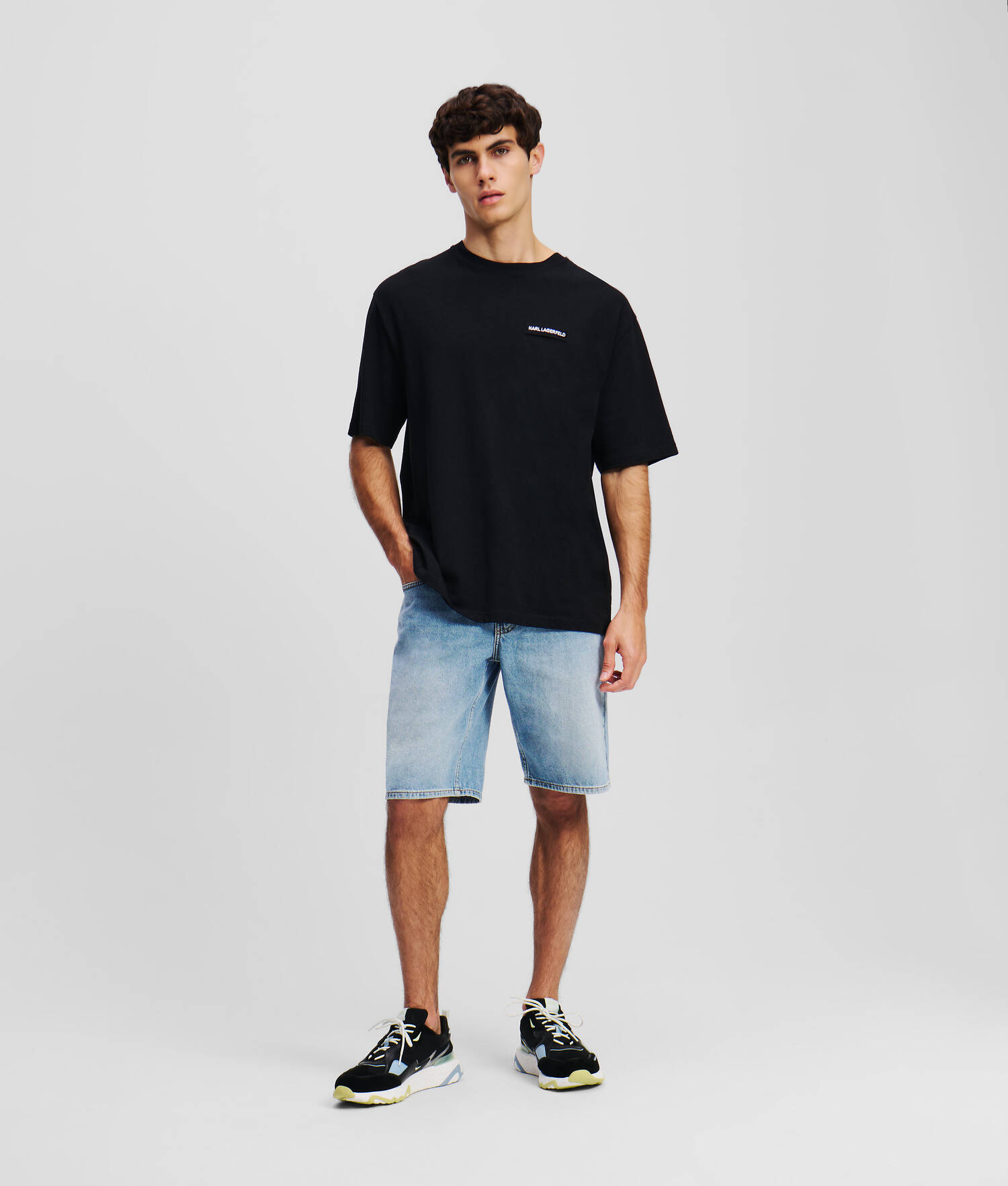 SHORT EN JEAN DÉLAVÉ - Bleu moyen Denim Wash