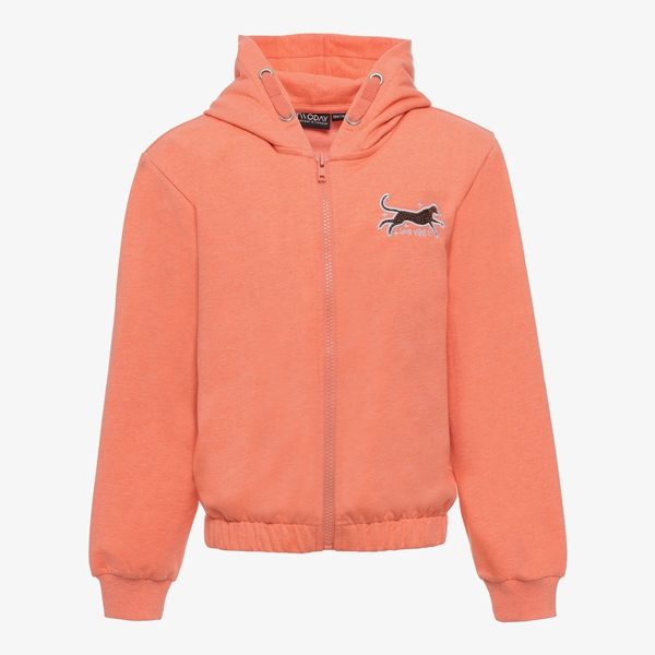 TwoDay meisjes sweatvest roze/oranje