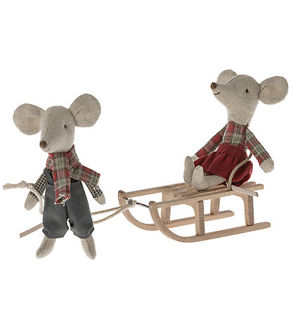 Maileg Puppenzubehör - Schlitten - Baum - Maus