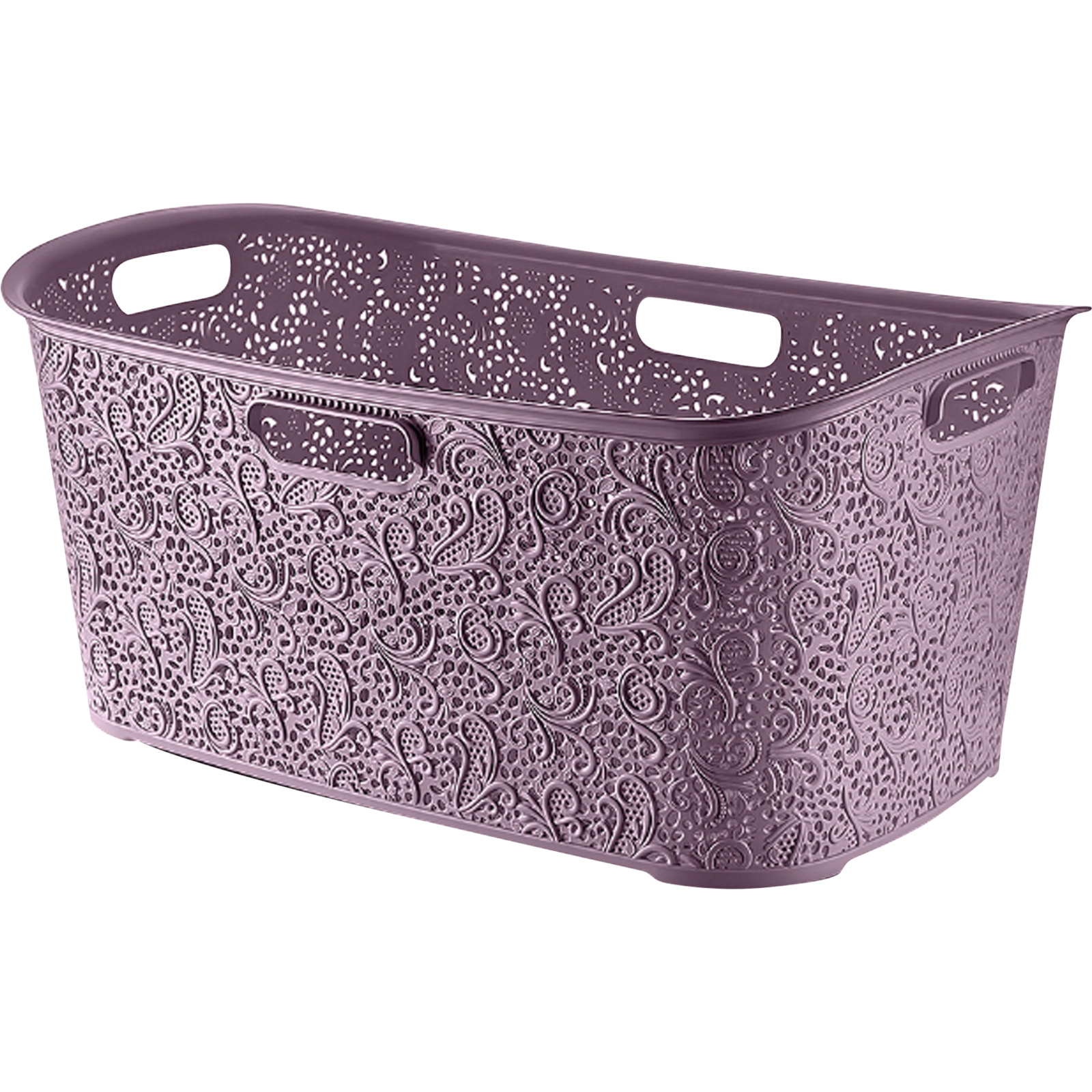 Wäschekorb LACE FLOWER 40L, Lila