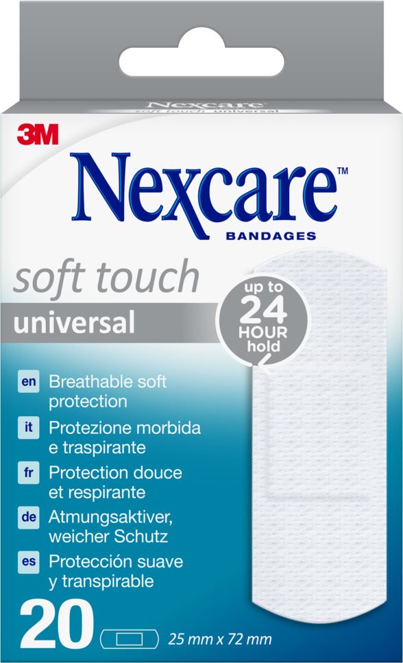 NEXCARE Soft Touch universal Pflaster<br>20 Stück, 25x72mm