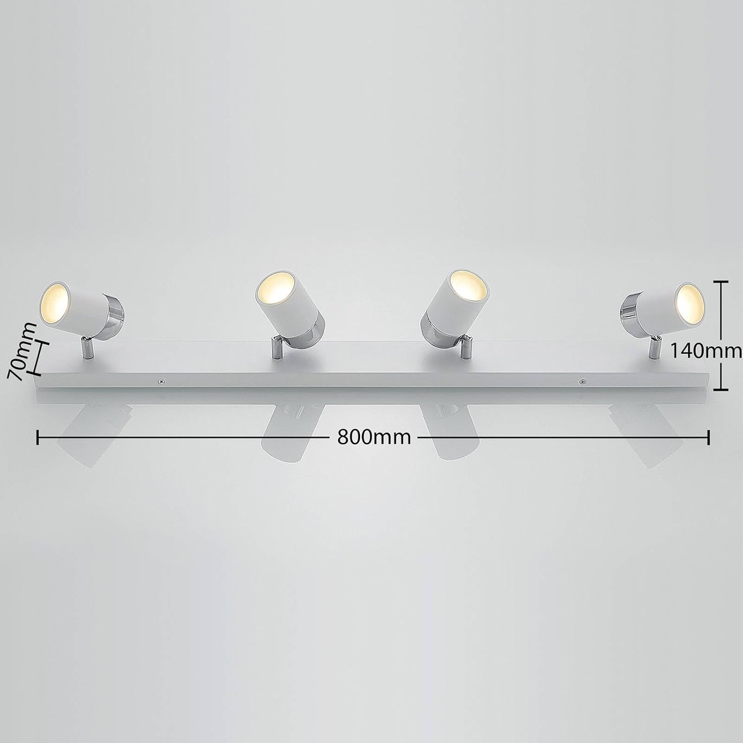 Lindby Strahler Kardo (Modern) in Weiß aus Metall (4 flammig, GU10) - Deckenlampe Deckenleuchte Lampe Spot Badezimmerleuchte