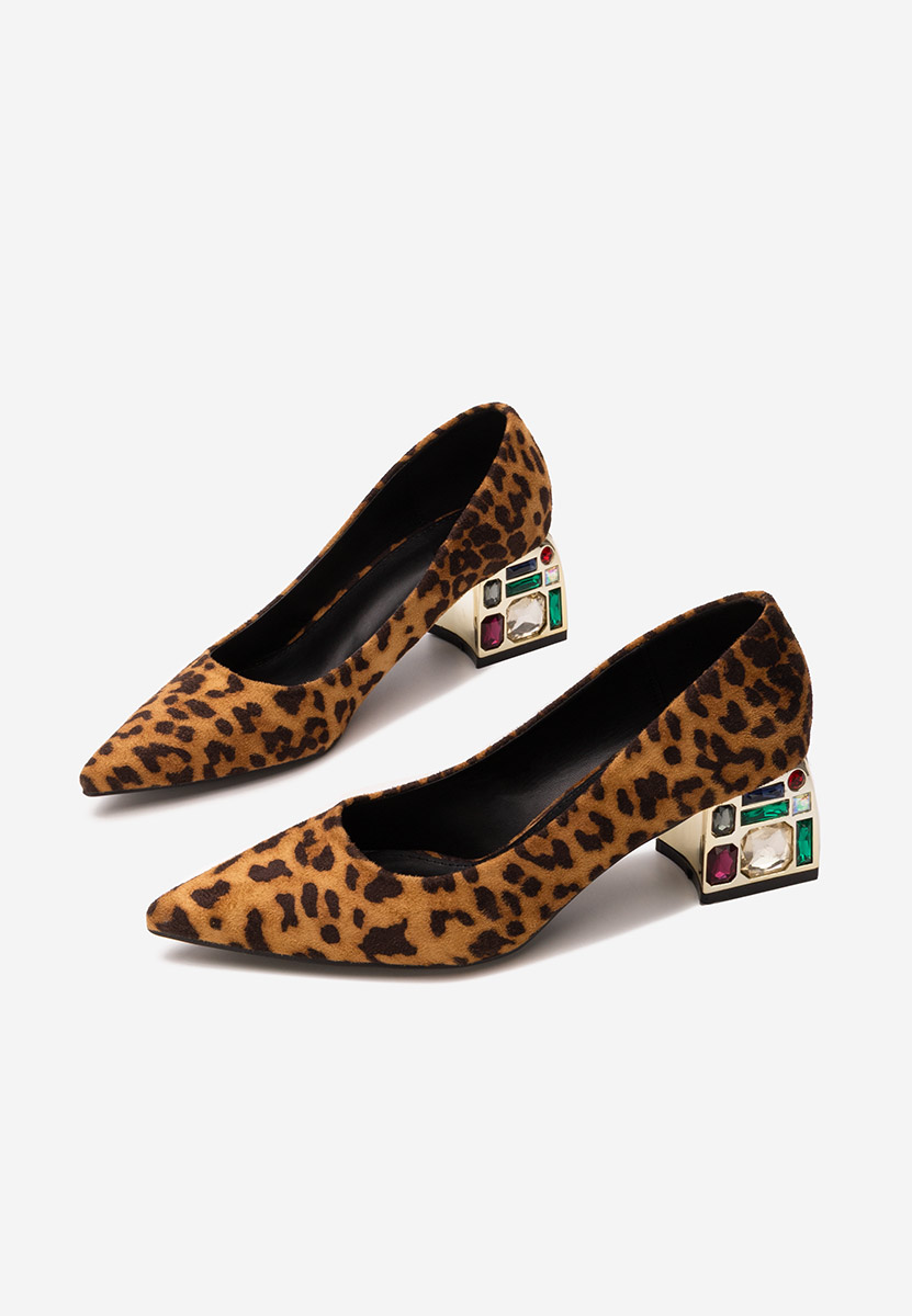 Chaussures à talon épais leopard Jenice