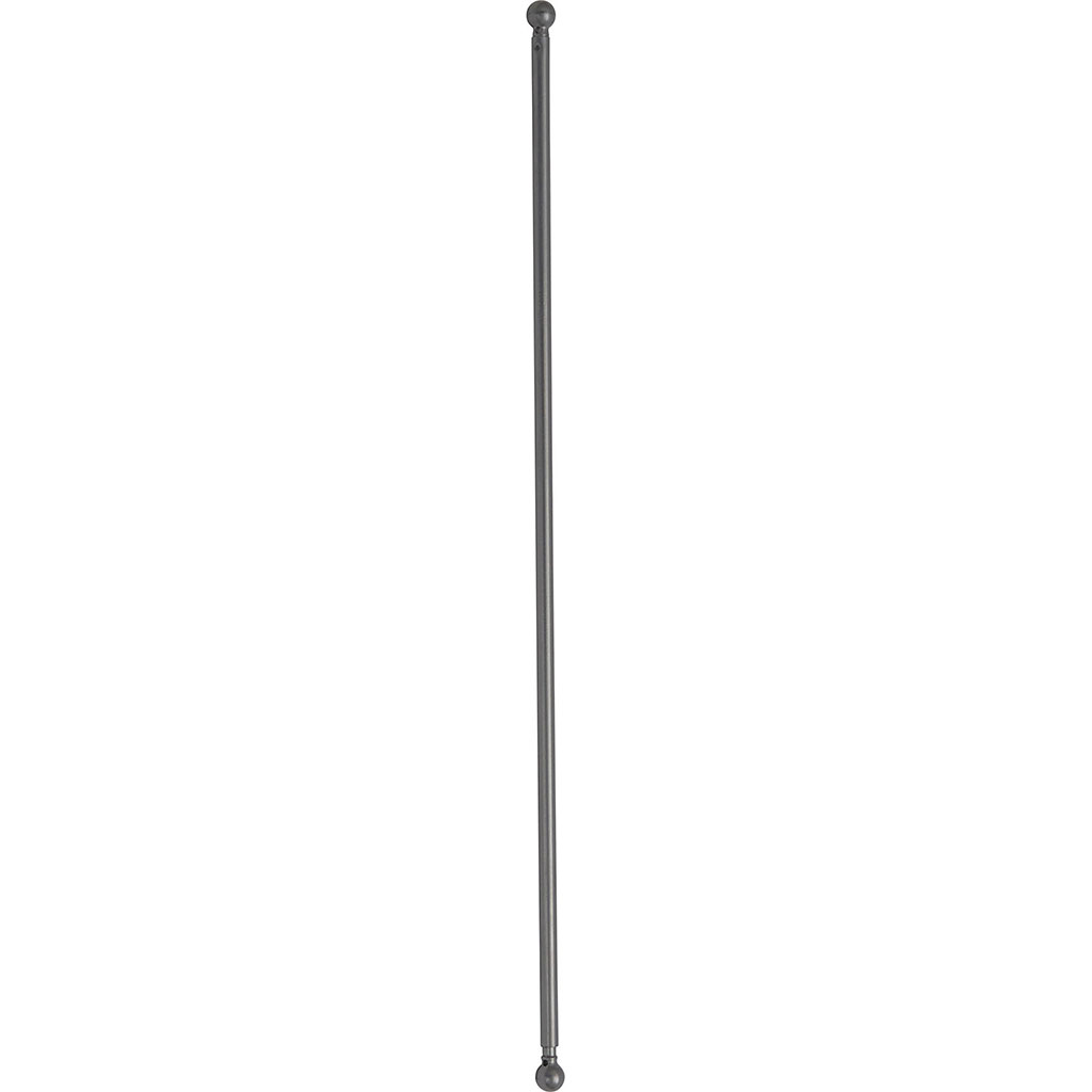 Lot de 2 tringles de vitrages rondes extensibles argent 40-60cm