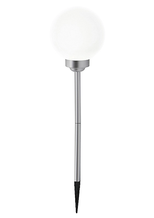 Balise à piquer LED à énergie solaire IP44 0.24W Ø19,5cm H.74,5cm acier inoxydable