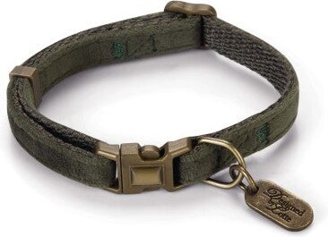 Designed by Lotte kattenhalsband Velura groen 20-30 cm