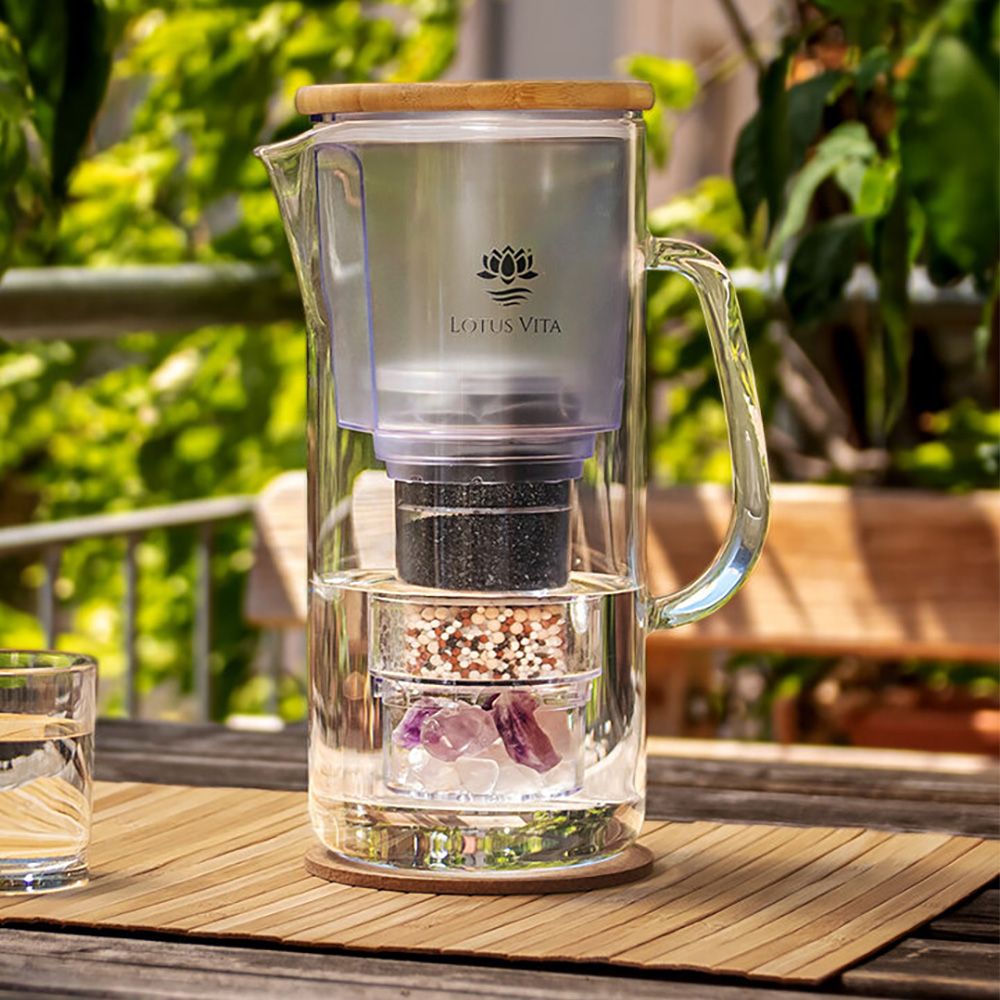 Lotus Vita Enya Wasserfilter Glas-Filterkanne Natura Plus - Klassik