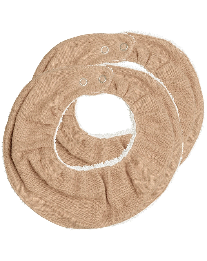 Lätzchen RUFFLE BIB 2er-Pack in dusty rose