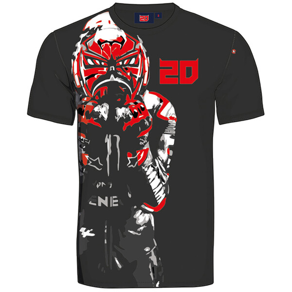 Fabio Quartararo - T-shirt Rider Noir / Rouge / Blanc