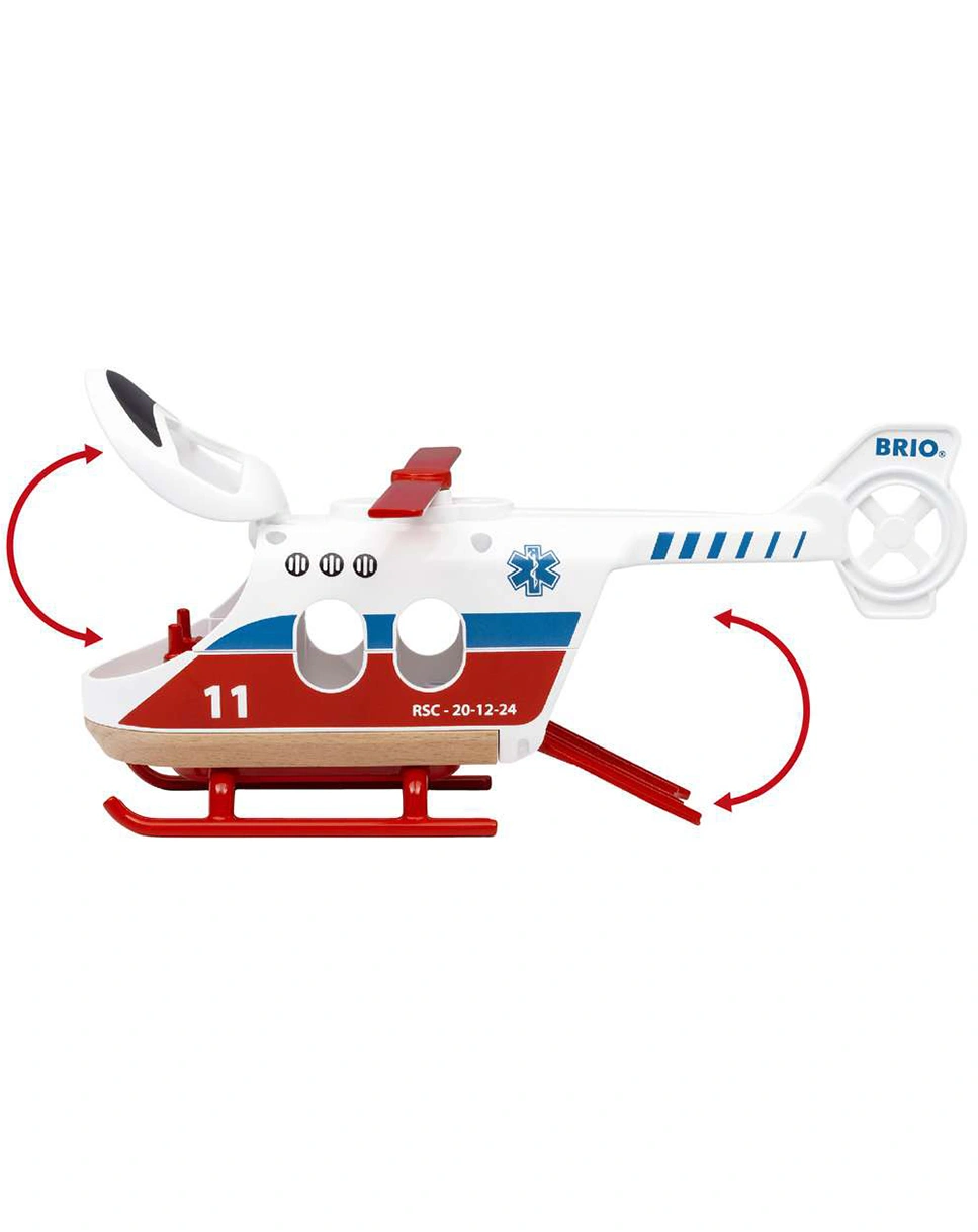 Holz-Hubschrauber WORLD - RESCUE 4-teilig