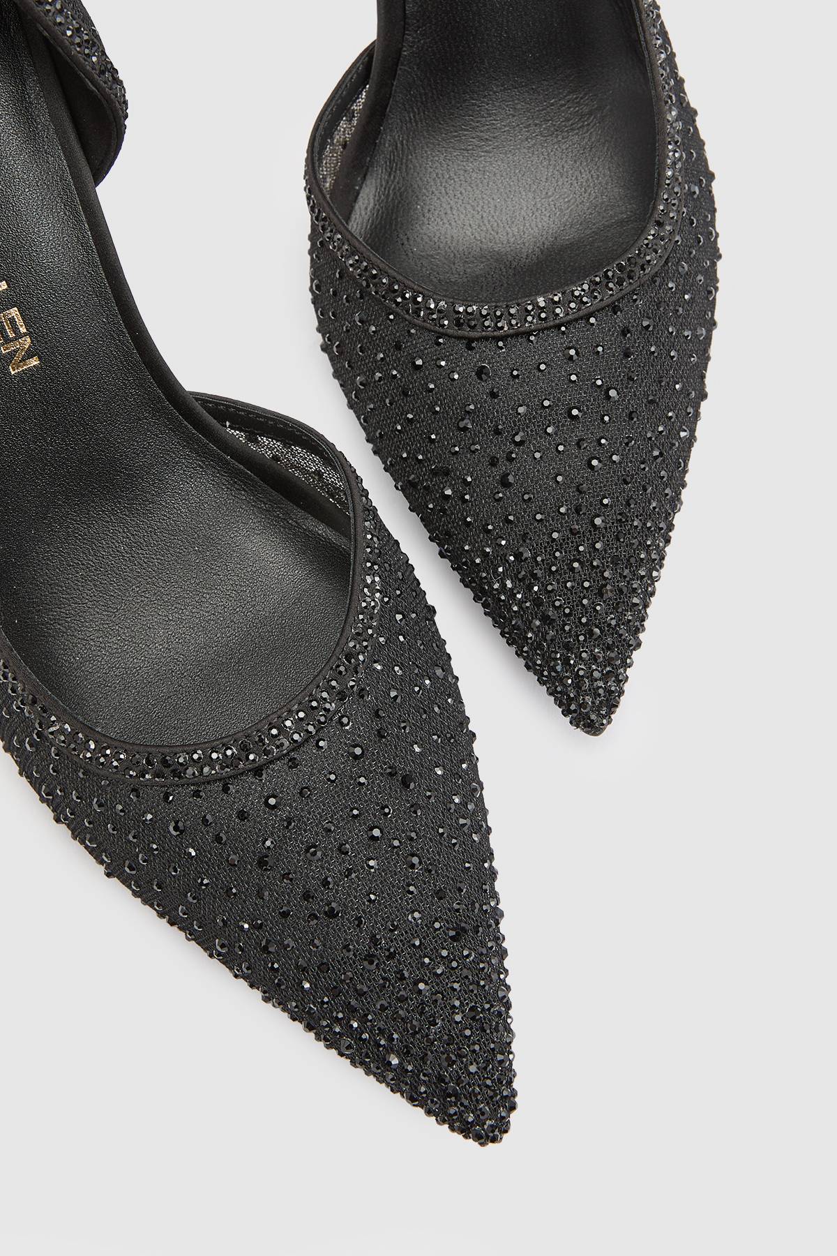 KarenMillen Escarpin À Talon Aiguille Orné De Cristaux