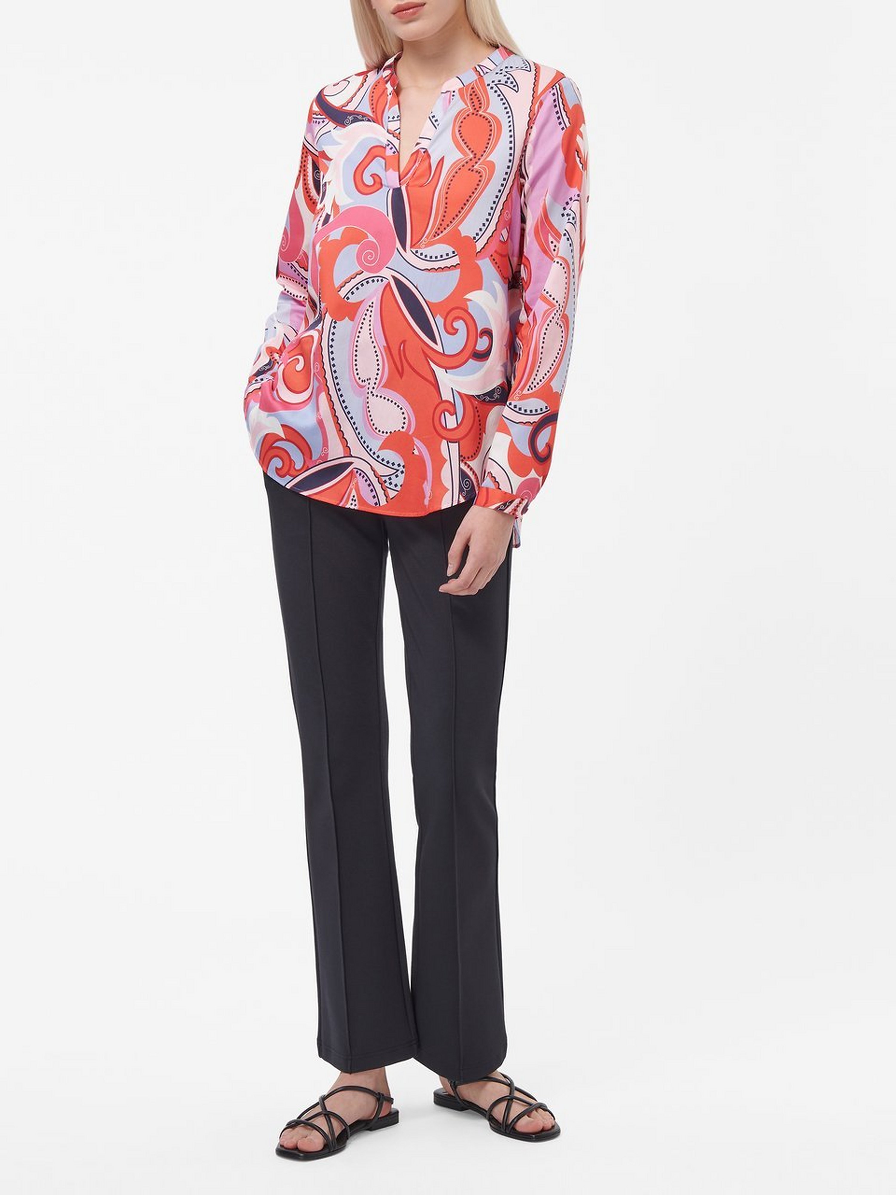 Bluse mit Stehkragen