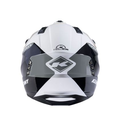 Casque trial Kenny MILES - GRAPHIC 2025 - Blanc / Gris