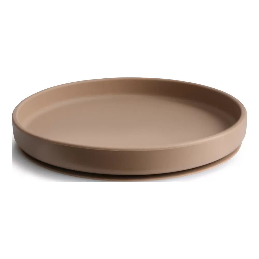 Mushie Sillikone Tallerken Natural - 1 stk.