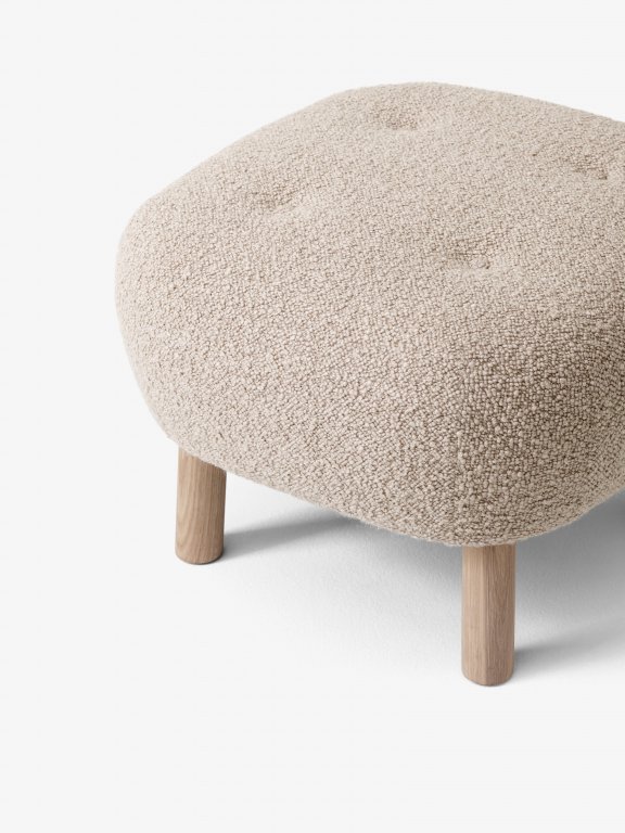 &tradition Little Petra ATD1 poef walnoot, Sheepskin Honey