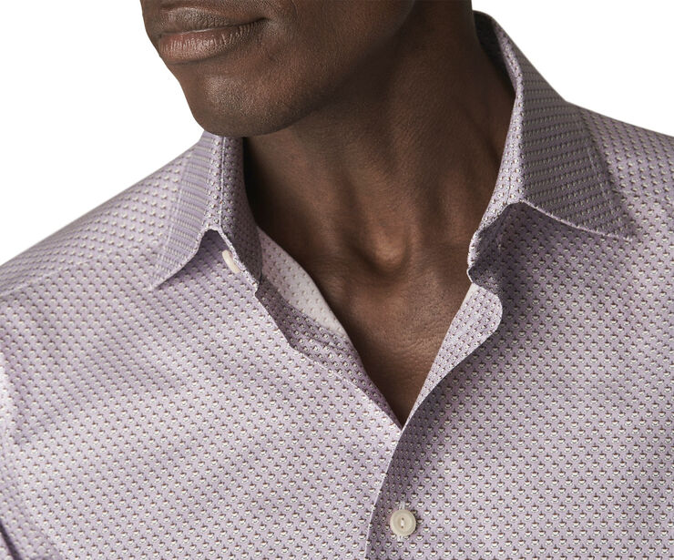 ETON Red Espresso Signature Twill Shirt - Contemporary Fit Pink