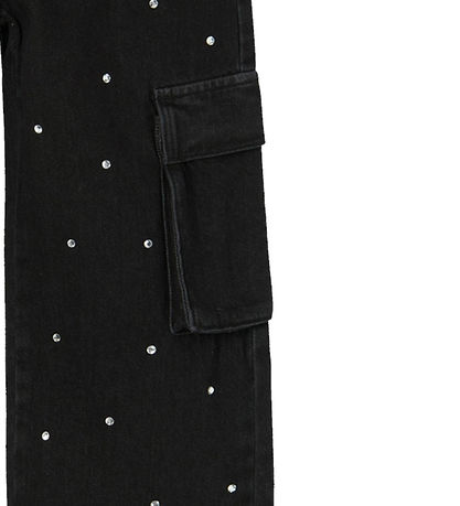 Name It Jeans - NkfRose - Wide Cargo - Blåck Denim