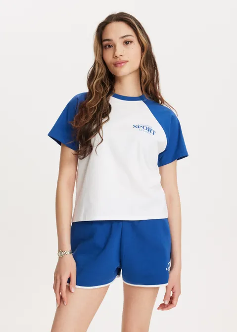 Retro t-shirt blauw (BLW)