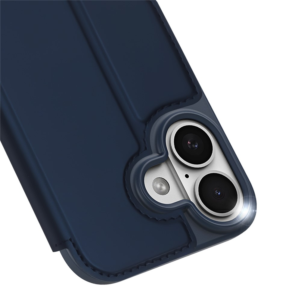 iPhone 17 Flip Wallet Cover Leder Tasche - Blau